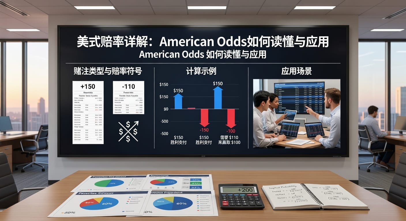 美式赔率 american odds：读法、换算与投注技巧